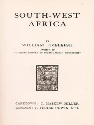 cover image of South West Africa by William Eveleigh